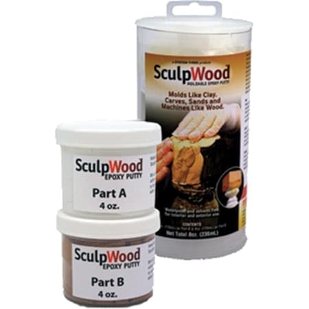 Vortex 1600K10 Sculpwood Two Part Epoxy Putty 4 oz. Resin & 4 oz. Kit - 8 oz. VO3577514